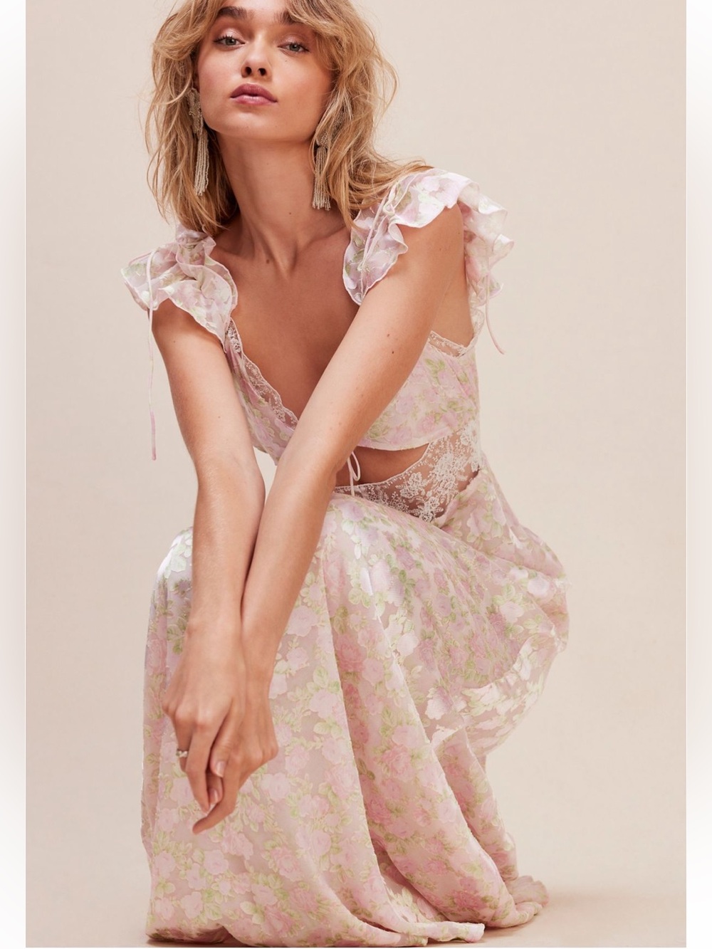 For Love & Lemons Estelle Maxi Dress